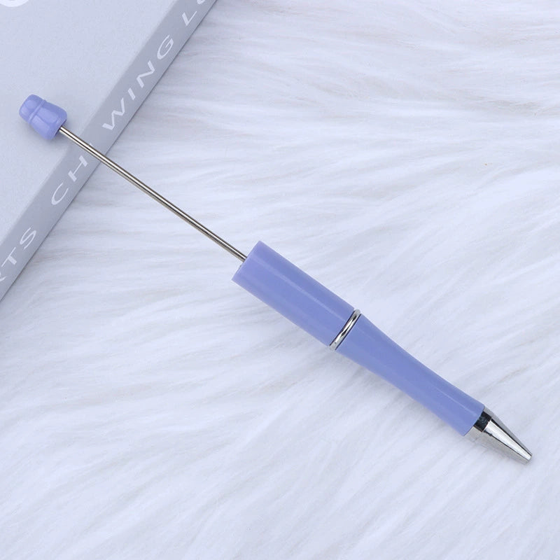 A-30 Beaded Pens Ready Stock Wholesale, DIY Creative Grain Beads Ballpoint Pens, UV Electroplated Beads Three-Color Gradient Bead Pens