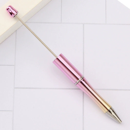 A-02 In Stock DIY Gradient Electroplated Bead Pen - Morandi Color Students' Gift, Promotional Pen, Ready to Ship