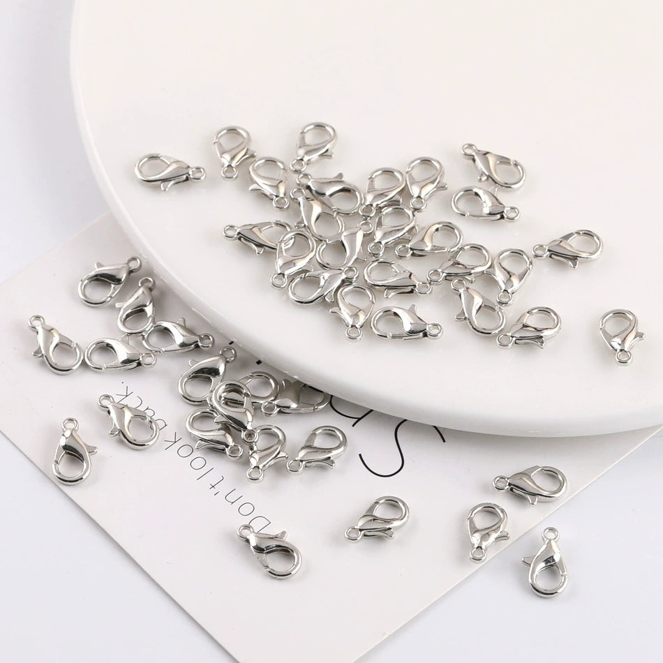 A-48  Multi-Color Metal Alloy Lobster Clasps, DIY Handmade Bracelet & Necklace Ending/Connector Clasps, Jewelry Making Findings & Accessories