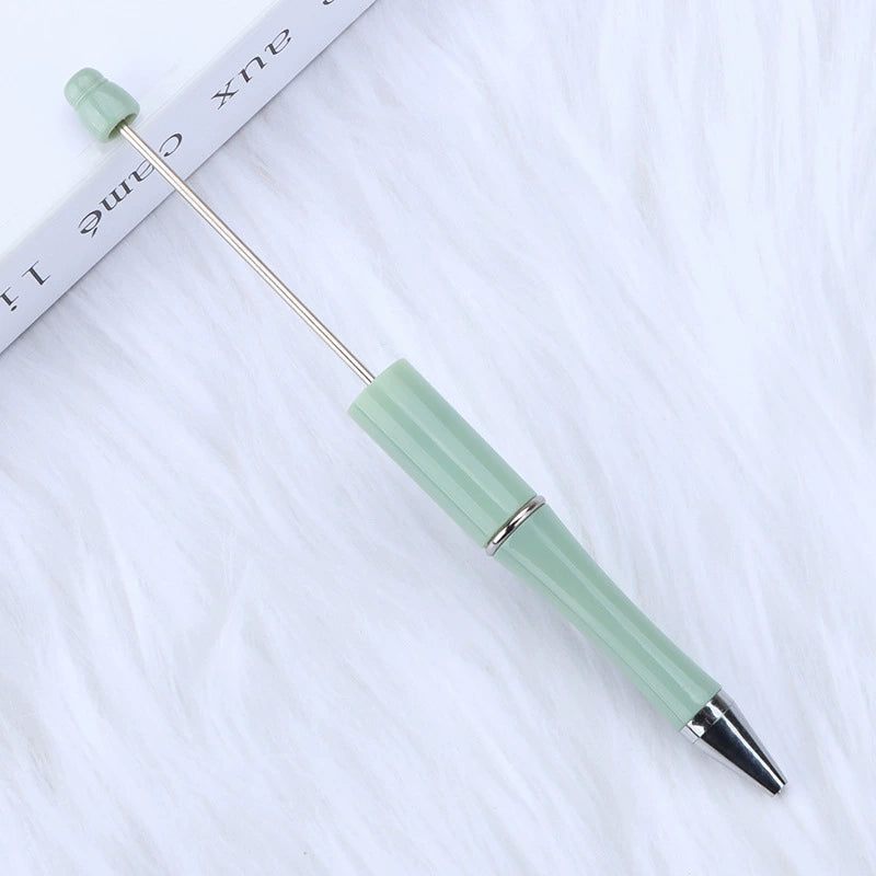 A-30 Beaded Pens Ready Stock Wholesale, DIY Creative Grain Beads Ballpoint Pens, UV Electroplated Beads Three-Color Gradient Bead Pens