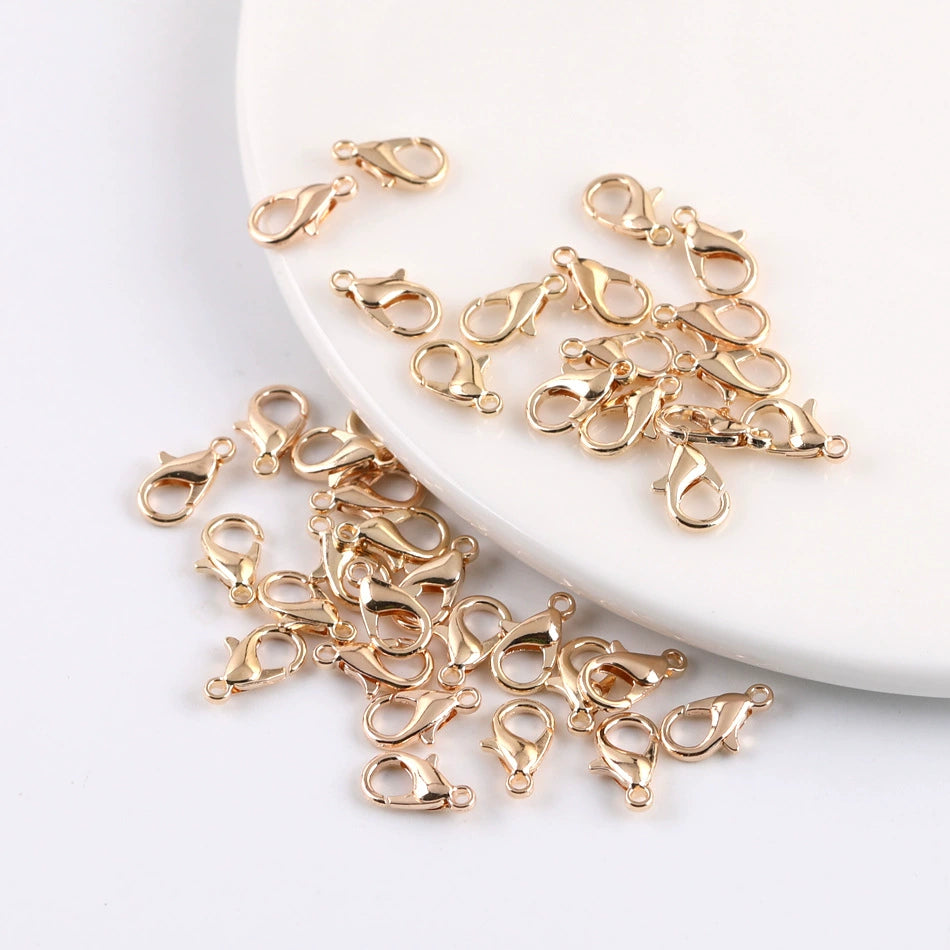 A-48  Multi-Color Metal Alloy Lobster Clasps, DIY Handmade Bracelet & Necklace Ending/Connector Clasps, Jewelry Making Findings & Accessories