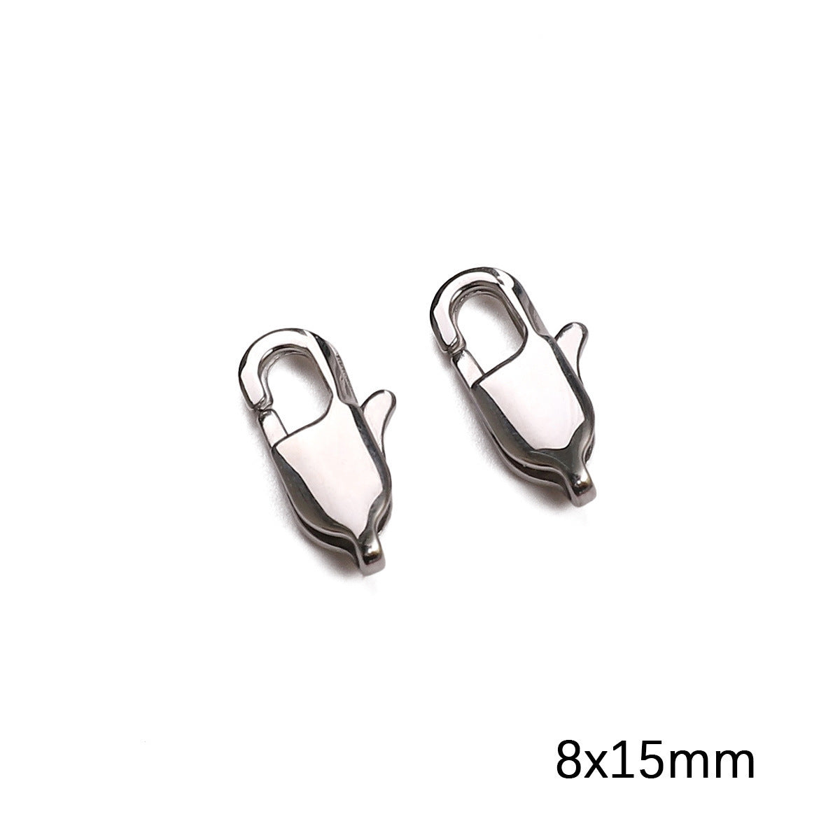 A-15 Stainless Steel Jewelry Findings: Lobster Clasps, Spring Rings, Crimp Beads & Head Pins for DIY Bracelet and Necklace Making