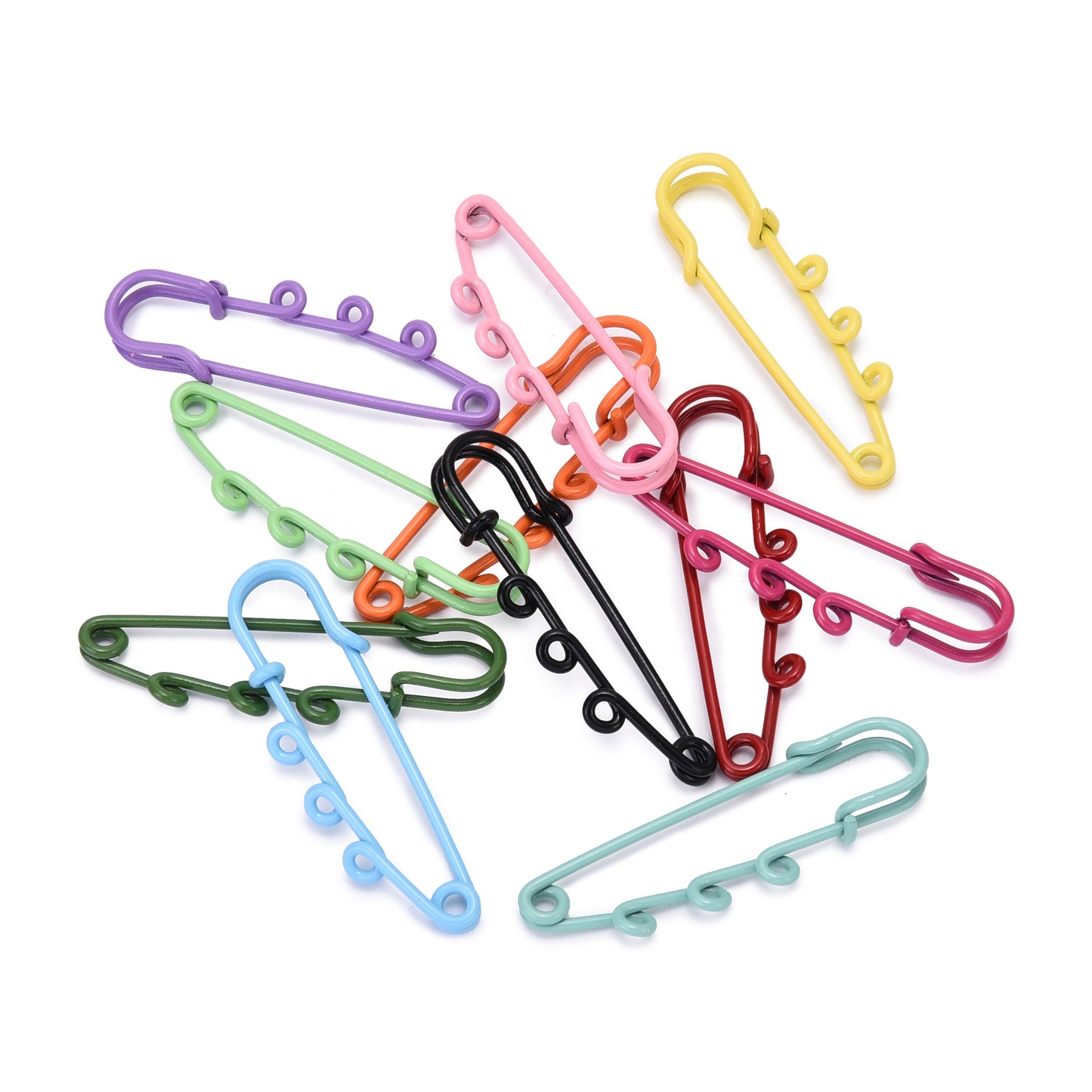 A-38 3-Hole Decorative Safety Pin / Large Brooch for DIY Clothing Accessories, Waist-Cinching Clip, Anti-Gape Security Pin