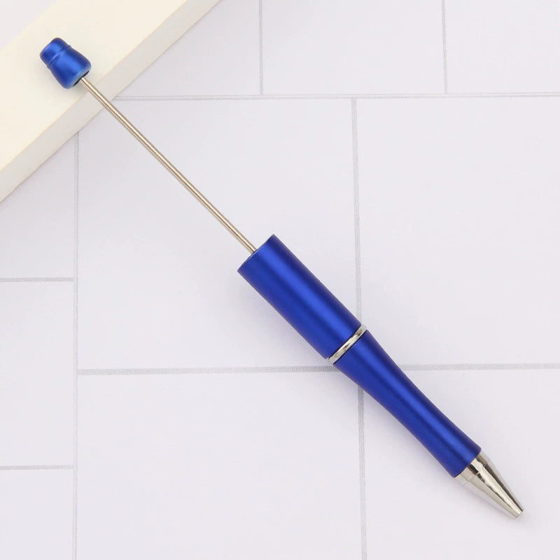 A-30 Beaded Pens Ready Stock Wholesale, DIY Creative Grain Beads Ballpoint Pens, UV Electroplated Beads Three-Color Gradient Bead Pens