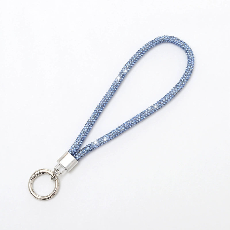 A-35  New Premium Rhinestone Chain Keychain, Women's Fashion Phone Lanyard / Bag Charm, Anti-Loss Strap with Keyring, Decorative Crystal Pendant