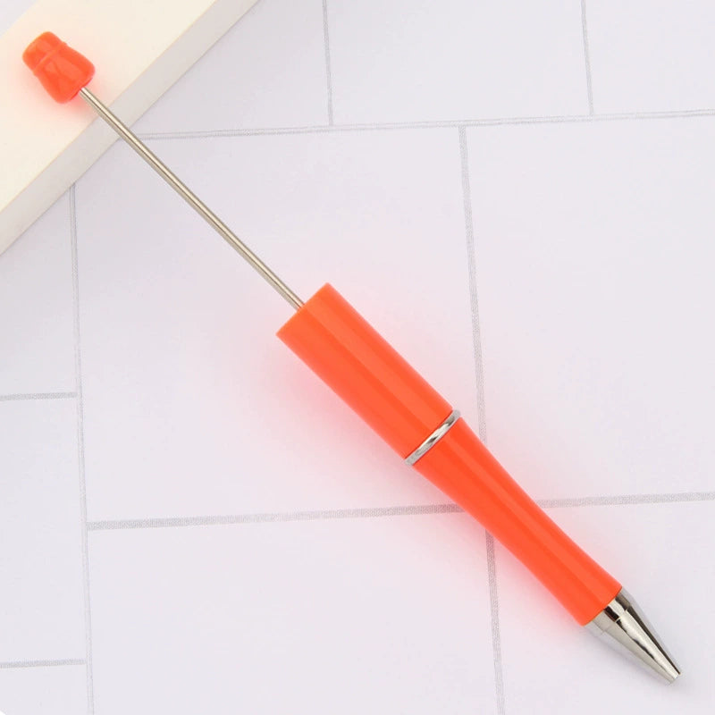 A-30 Beaded Pens Ready Stock Wholesale, DIY Creative Grain Beads Ballpoint Pens, UV Electroplated Beads Three-Color Gradient Bead Pens