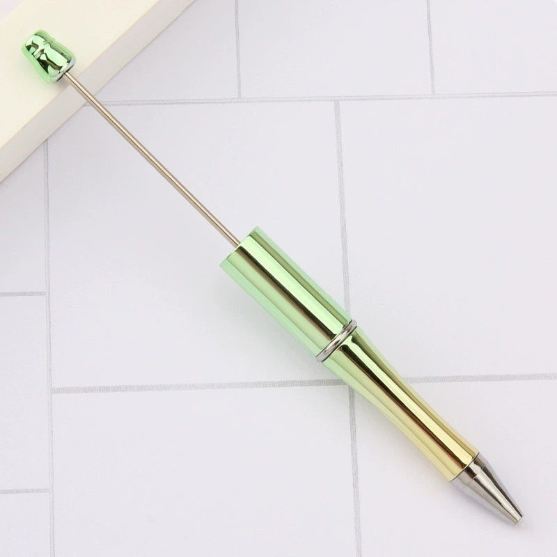 A-02 In Stock DIY Gradient Electroplated Bead Pen - Morandi Color Students' Gift, Promotional Pen, Ready to Ship