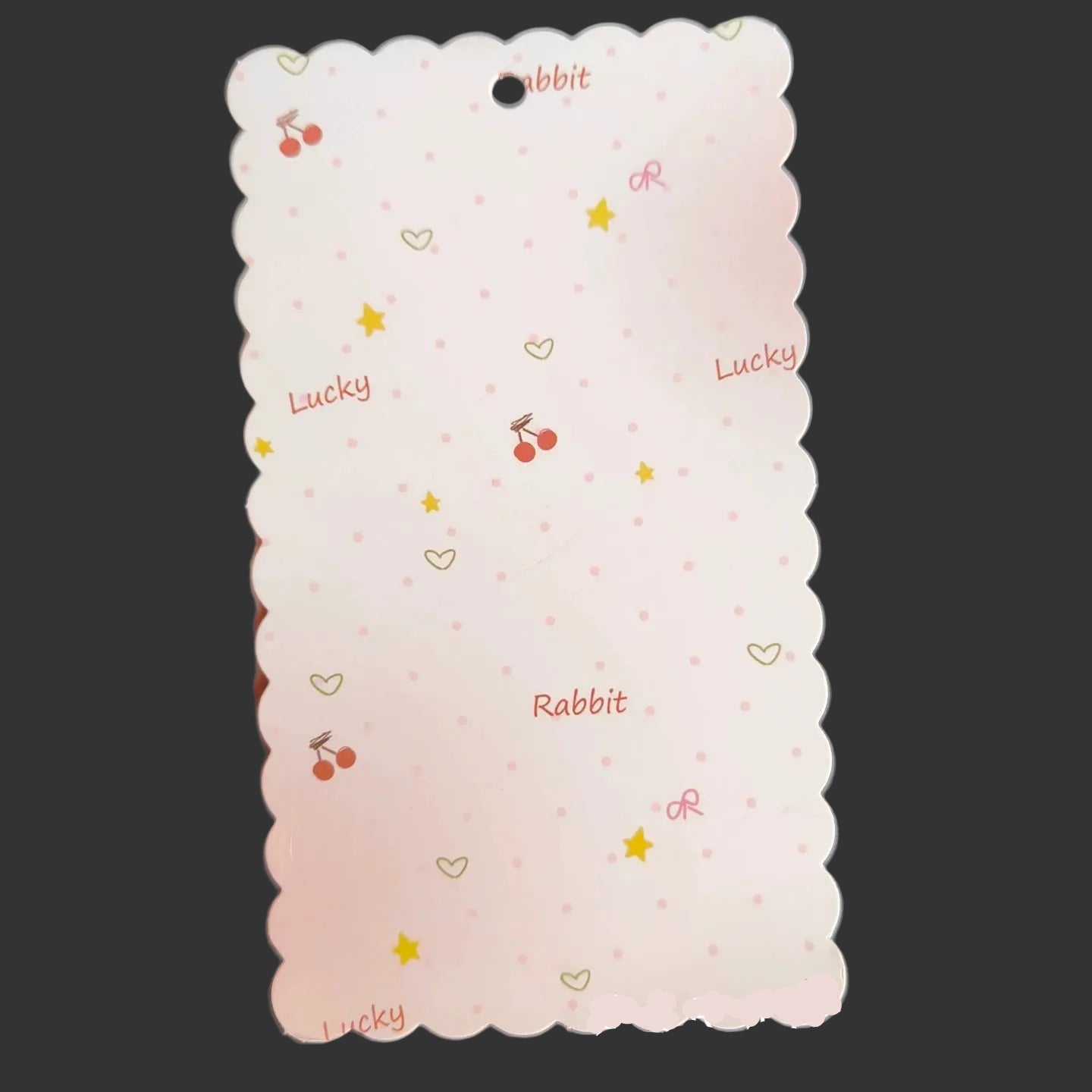 A-51  10x17.5cm Scalloped/Wavy Edge Decorative Paper Cards for DIY, Backing Card Set for Phone Lanyard & Keychain with Connecting Chain