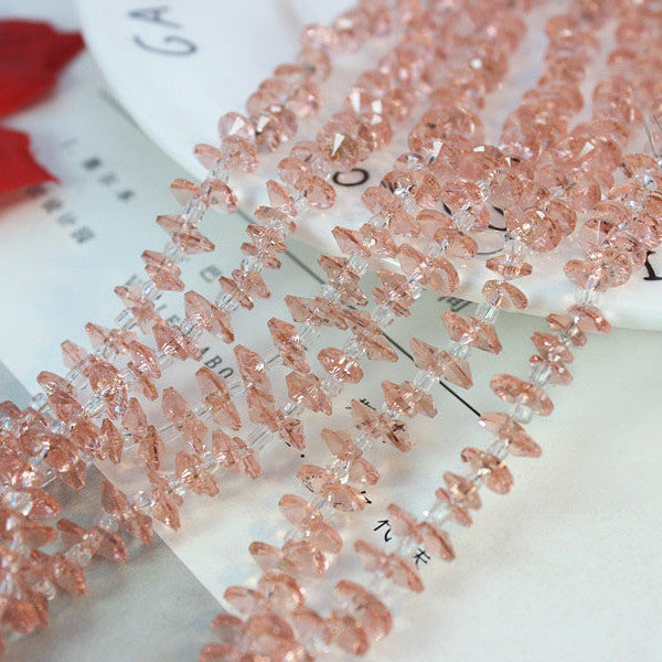 A-18 6mm 8mm 10mm AB Color Single-Hole Satellite Drilled Crystal Glass Beads, 'Flying Saucer' Shapes for DIY Fresh Style Bracelets