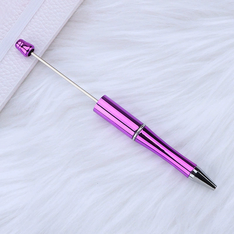 A-02 In Stock DIY Gradient Electroplated Bead Pen - Morandi Color Students' Gift, Promotional Pen, Ready to Ship