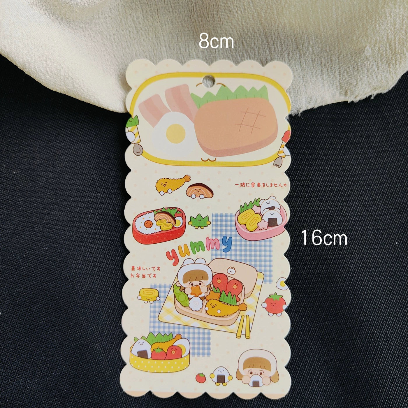A-53 8x16cm Scalloped/Wavy Edge Decorative Paper Cards for DIY, Backing Card Set for Phone Lanyard & Keychain with Connecting Chain