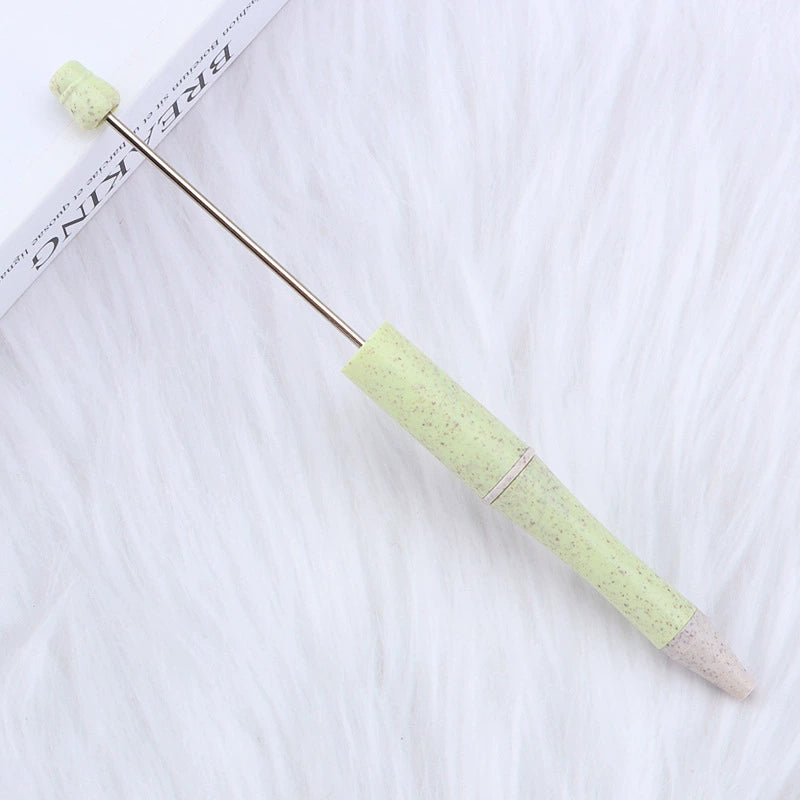 A-30 Beaded Pens Ready Stock Wholesale, DIY Creative Grain Beads Ballpoint Pens, UV Electroplated Beads Three-Color Gradient Bead Pens
