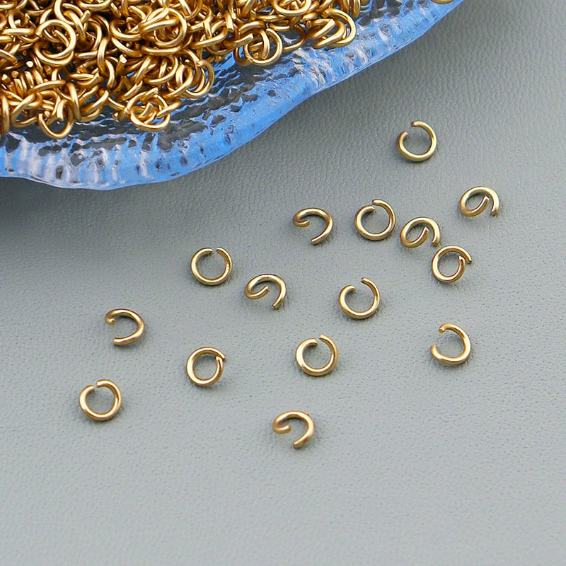A-11  White K Plated Open Jump Rings for DIY Jewelry Making, Bracelet and Necklace Connectors