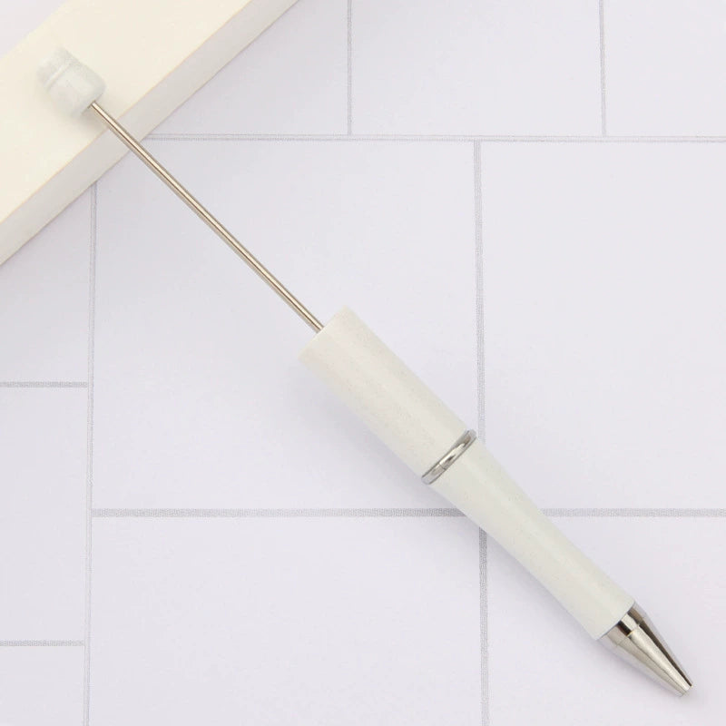 A-30 Beaded Pens Ready Stock Wholesale, DIY Creative Grain Beads Ballpoint Pens, UV Electroplated Beads Three-Color Gradient Bead Pens