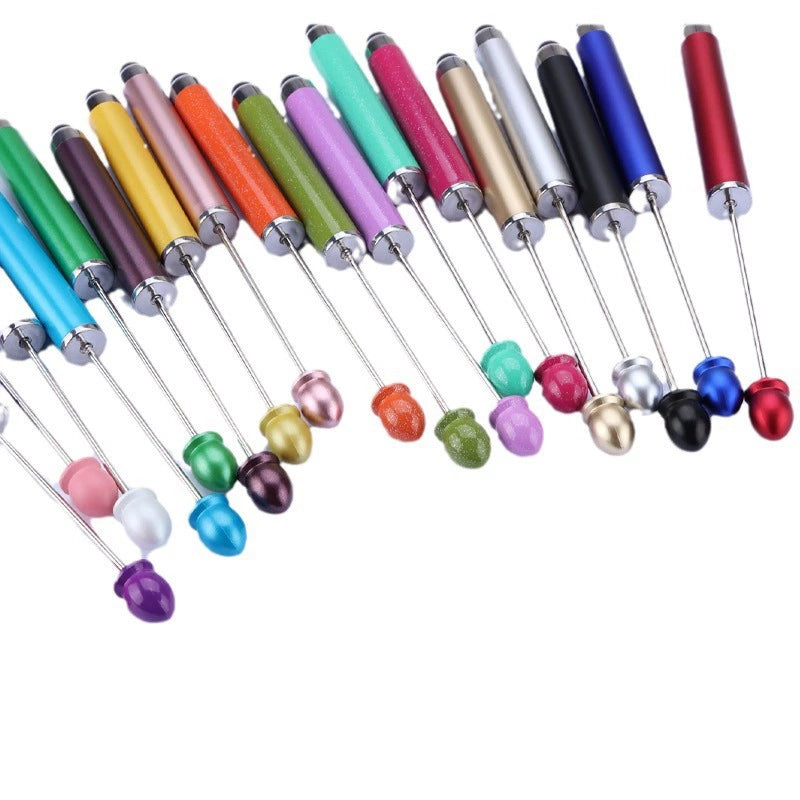 A-58 Minimalist DIY Touchscreen Beaded Pen, Creative Coil-free Beaded Mini Bead Pen, Multifunctional Office Gift & Promotional Pen