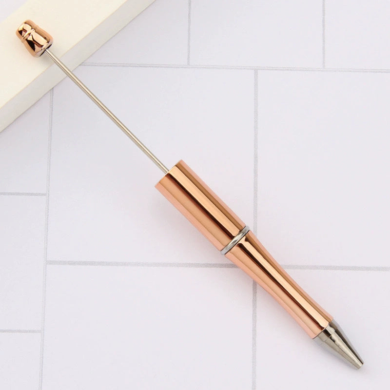 A-02 In Stock DIY Gradient Electroplated Bead Pen - Morandi Color Students' Gift, Promotional Pen, Ready to Ship