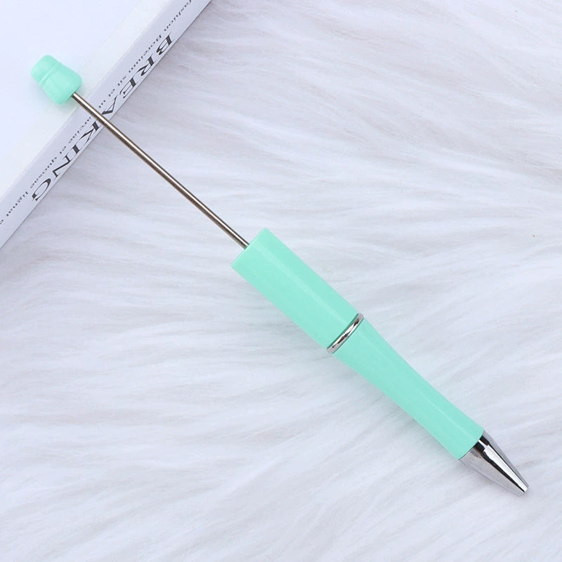 A-30 Beaded Pens Ready Stock Wholesale, DIY Creative Grain Beads Ballpoint Pens, UV Electroplated Beads Three-Color Gradient Bead Pens