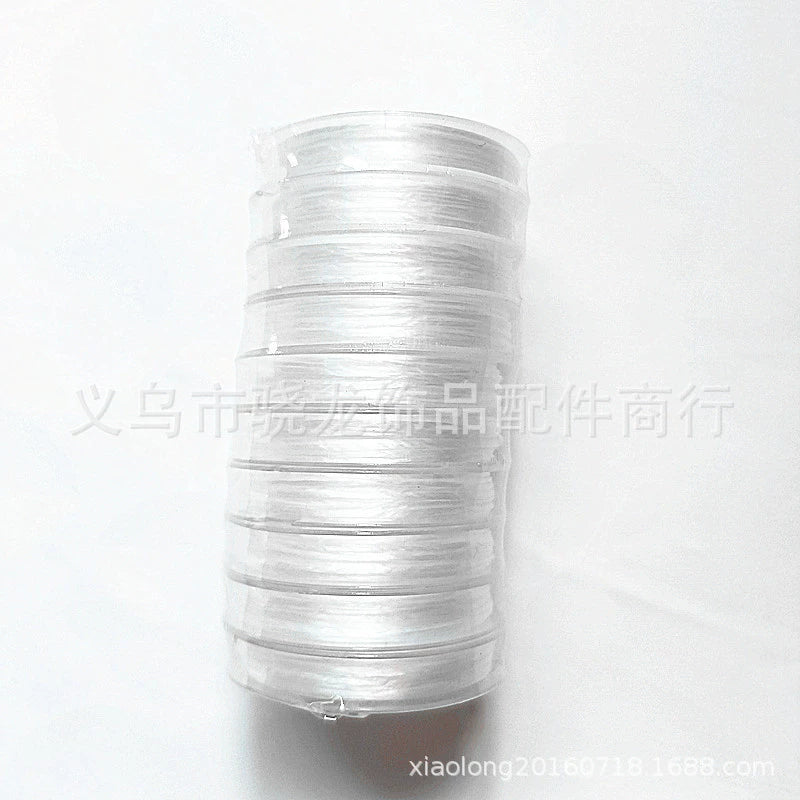 A-22 0.8mm Mini High-Elasticity Flat Elastic Cord for Beading — Fray-Resistant & Non-Breakable Jewelry-Making DIY Accessories