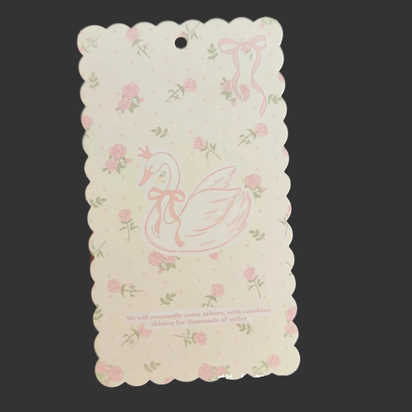 A-51  10x17.5cm Scalloped/Wavy Edge Decorative Paper Cards for DIY, Backing Card Set for Phone Lanyard & Keychain with Connecting Chain