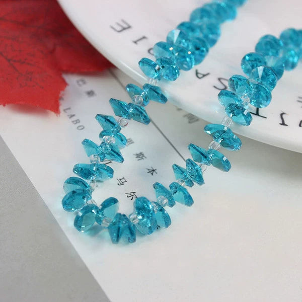 A-18 6mm 8mm 10mm AB Color Single-Hole Satellite Drilled Crystal Glass Beads, 'Flying Saucer' Shapes for DIY Fresh Style Bracelets