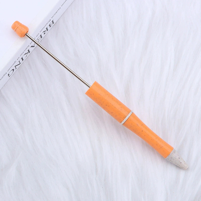 A-30 Beaded Pens Ready Stock Wholesale, DIY Creative Grain Beads Ballpoint Pens, UV Electroplated Beads Three-Color Gradient Bead Pens