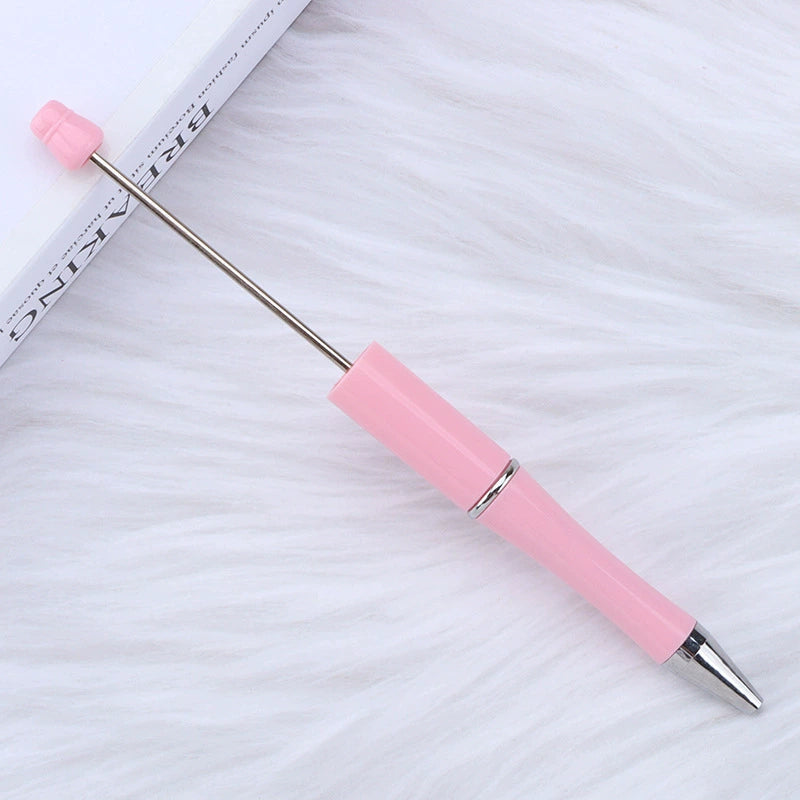 A-30 Beaded Pens Ready Stock Wholesale, DIY Creative Grain Beads Ballpoint Pens, UV Electroplated Beads Three-Color Gradient Bead Pens