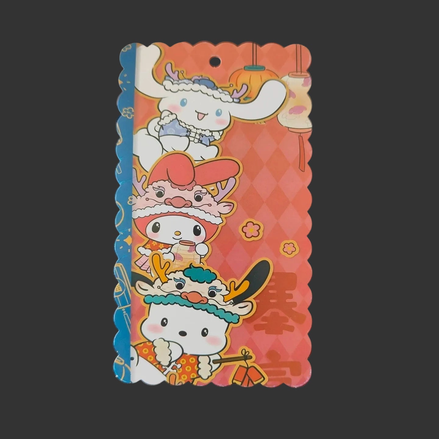 A-51  10x17.5cm Scalloped/Wavy Edge Decorative Paper Cards for DIY, Backing Card Set for Phone Lanyard & Keychain with Connecting Chain