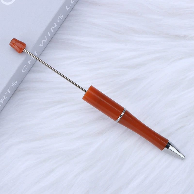 A-30 Beaded Pens Ready Stock Wholesale, DIY Creative Grain Beads Ballpoint Pens, UV Electroplated Beads Three-Color Gradient Bead Pens