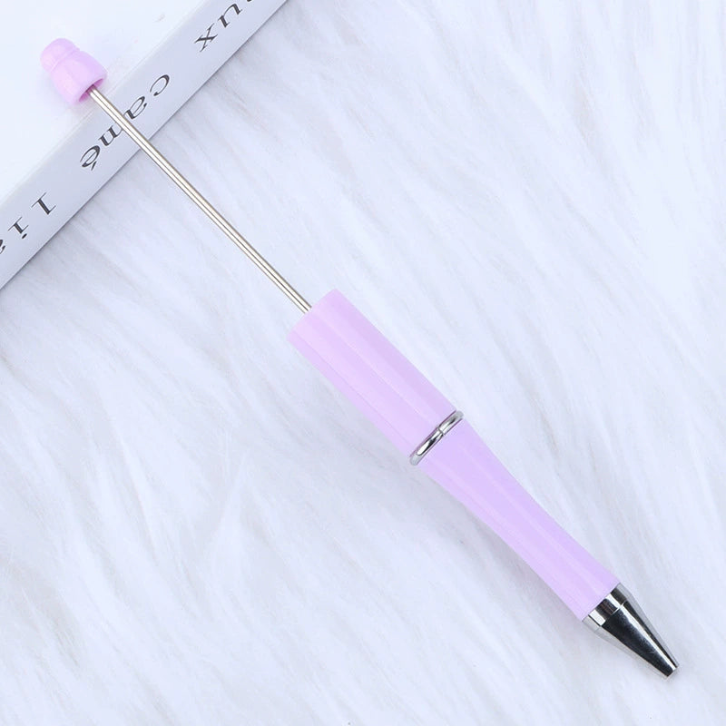 A-30 Beaded Pens Ready Stock Wholesale, DIY Creative Grain Beads Ballpoint Pens, UV Electroplated Beads Three-Color Gradient Bead Pens