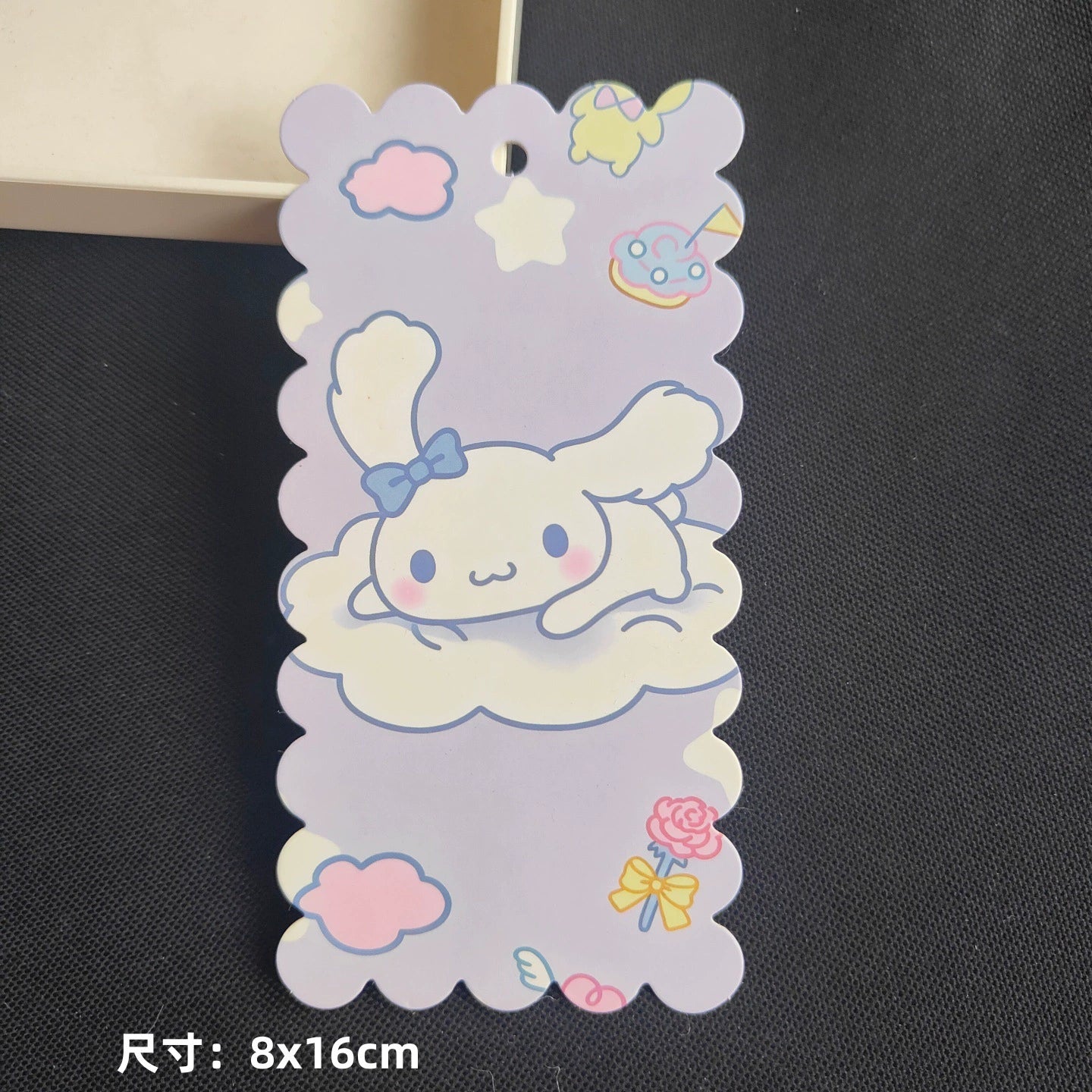 A-53 8x16cm Scalloped/Wavy Edge Decorative Paper Cards for DIY, Backing Card Set for Phone Lanyard & Keychain with Connecting Chain