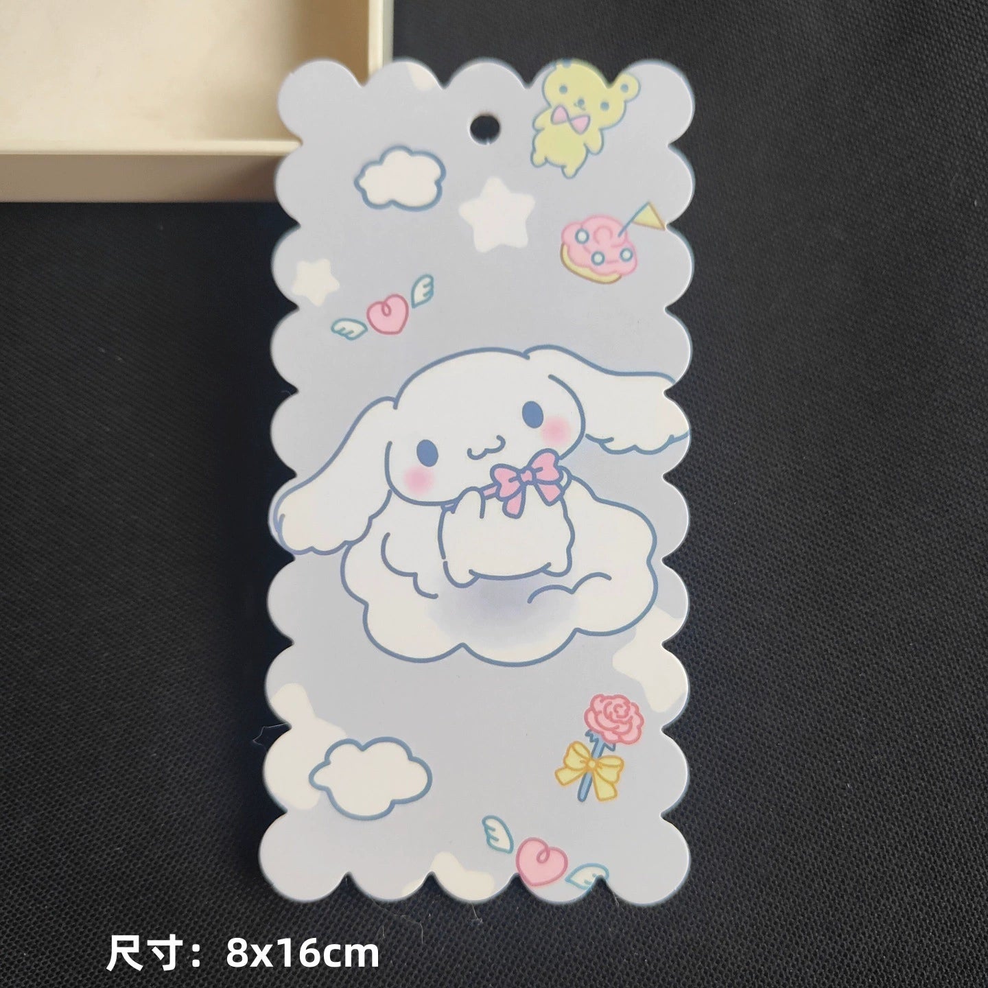 A-53 8x16cm Scalloped/Wavy Edge Decorative Paper Cards for DIY, Backing Card Set for Phone Lanyard & Keychain with Connecting Chain