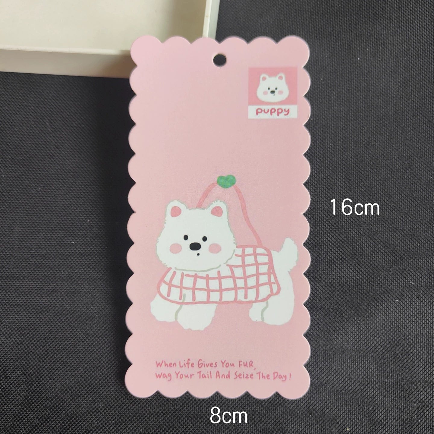 A-53 8x16cm Scalloped/Wavy Edge Decorative Paper Cards for DIY, Backing Card Set for Phone Lanyard & Keychain with Connecting Chain