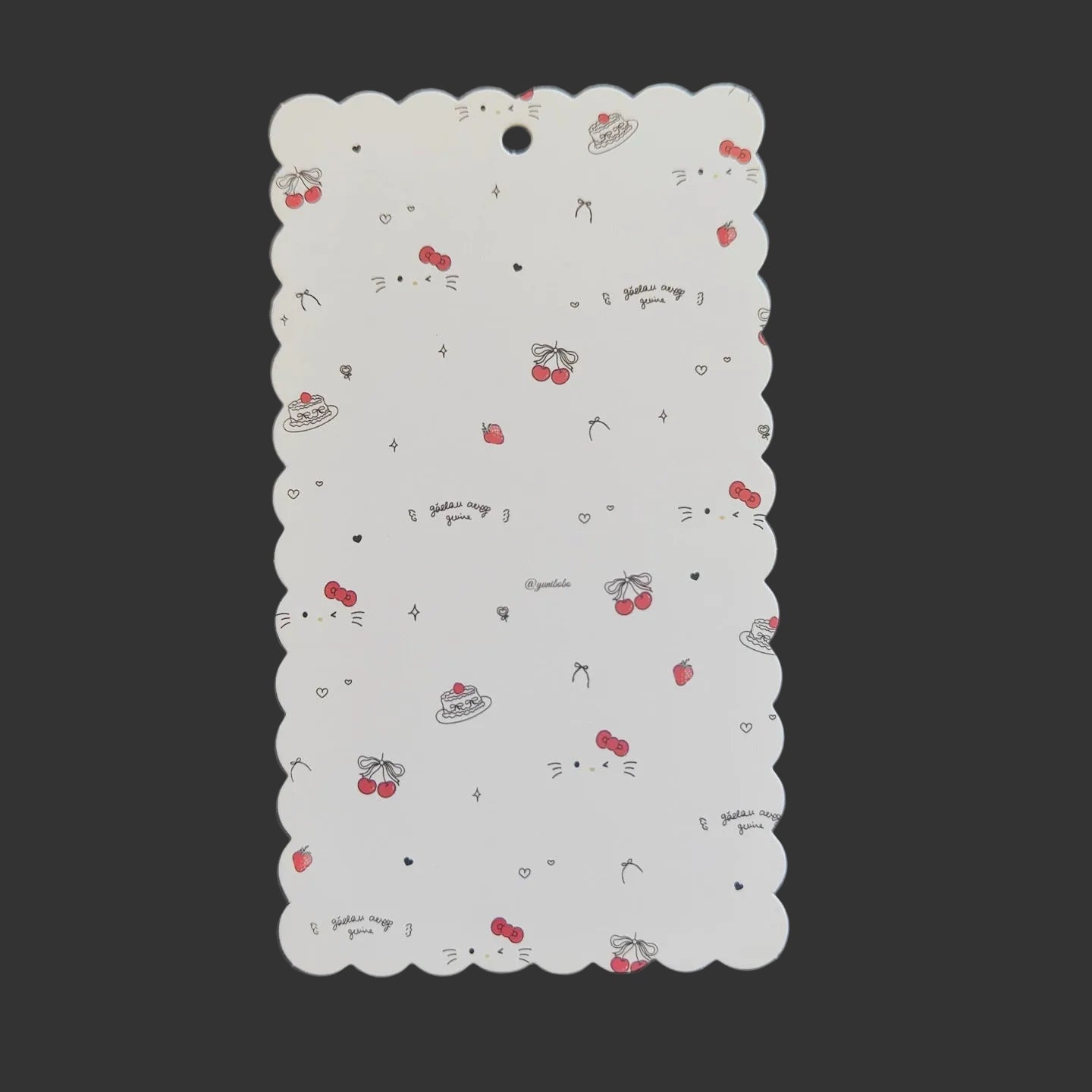 A-51  10x17.5cm Scalloped/Wavy Edge Decorative Paper Cards for DIY, Backing Card Set for Phone Lanyard & Keychain with Connecting Chain