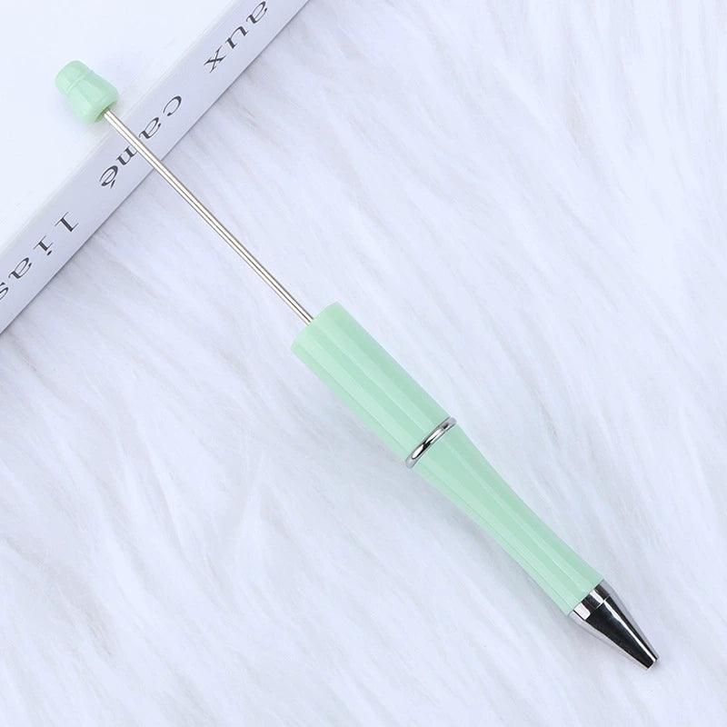 A-30 Beaded Pens Ready Stock Wholesale, DIY Creative Grain Beads Ballpoint Pens, UV Electroplated Beads Three-Color Gradient Bead Pens