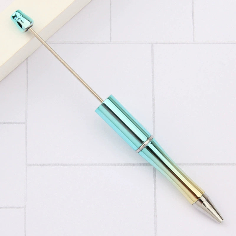 A-02 In Stock DIY Gradient Electroplated Bead Pen - Morandi Color Students' Gift, Promotional Pen, Ready to Ship