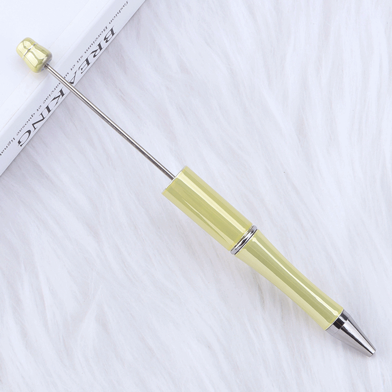 A-02 In Stock DIY Gradient Electroplated Bead Pen - Morandi Color Students' Gift, Promotional Pen, Ready to Ship