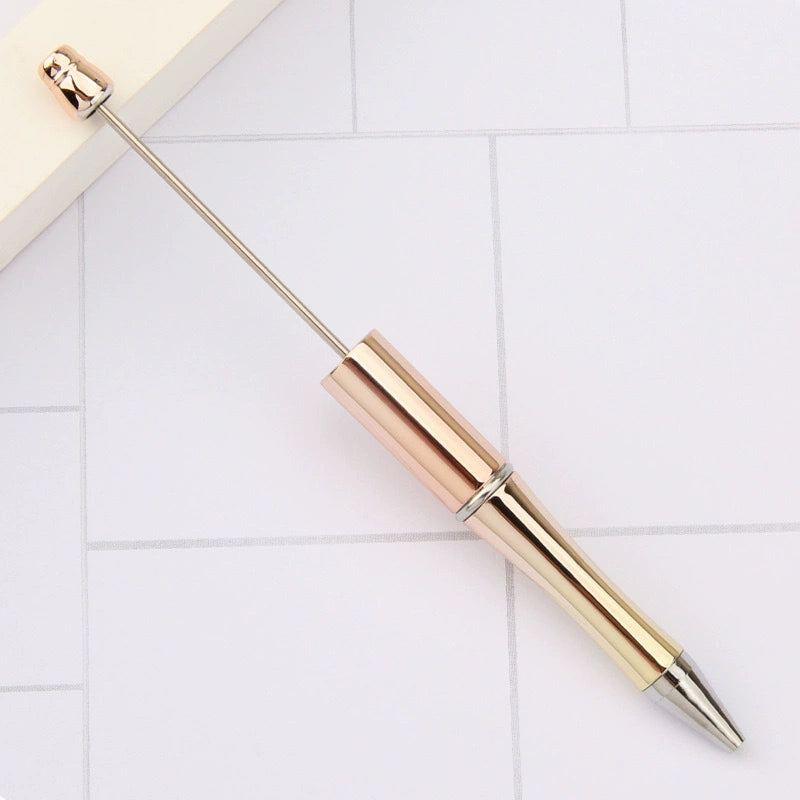 A-02 In Stock DIY Gradient Electroplated Bead Pen - Morandi Color Students' Gift, Promotional Pen, Ready to Ship