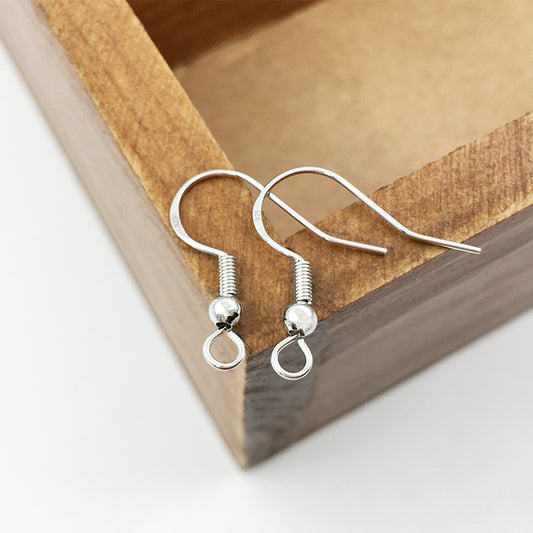 A-44  925 Sterling Silver & KC Gold Plated Ear Hooks for DIY Jewelry Making
