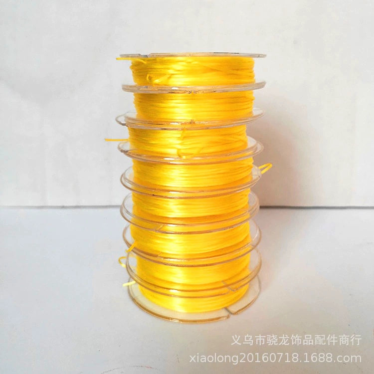 A-22 0.8mm Mini High-Elasticity Flat Elastic Cord for Beading — Fray-Resistant & Non-Breakable Jewelry-Making DIY Accessories