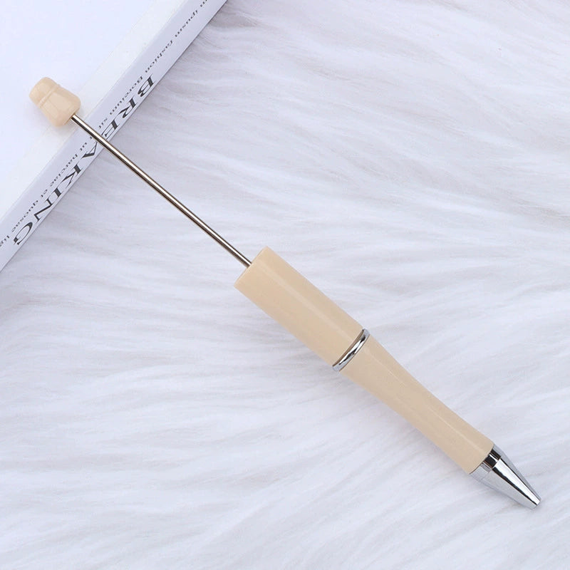 A-30 Beaded Pens Ready Stock Wholesale, DIY Creative Grain Beads Ballpoint Pens, UV Electroplated Beads Three-Color Gradient Bead Pens