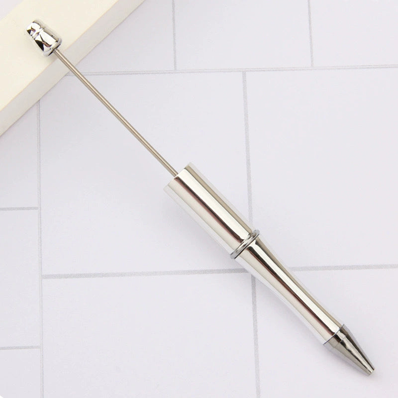A-02 In Stock DIY Gradient Electroplated Bead Pen - Morandi Color Students' Gift, Promotional Pen, Ready to Ship