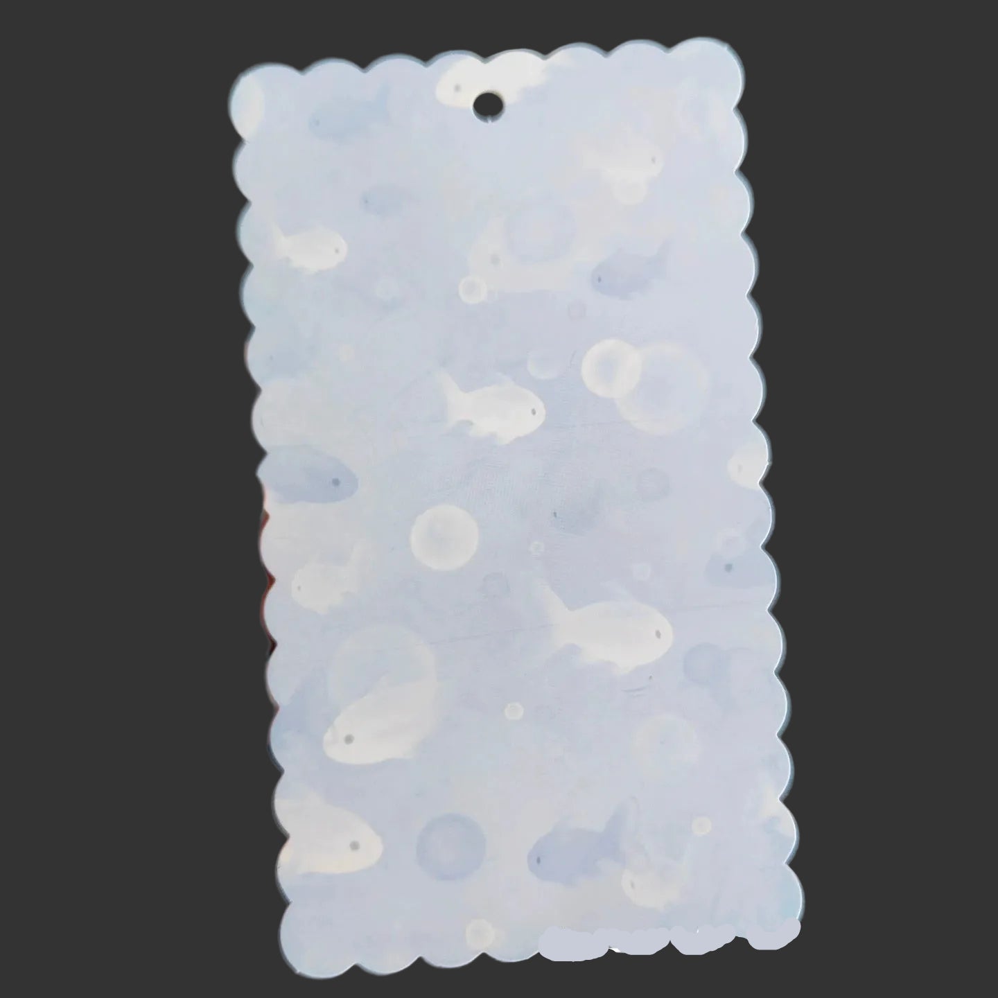 A-51  10x17.5cm Scalloped/Wavy Edge Decorative Paper Cards for DIY, Backing Card Set for Phone Lanyard & Keychain with Connecting Chain