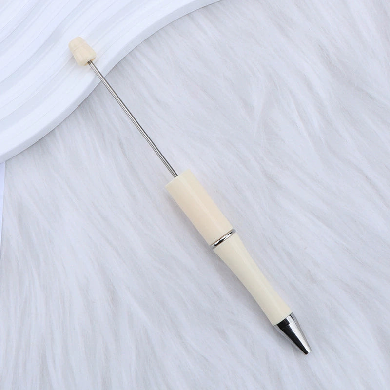 A-30 Beaded Pens Ready Stock Wholesale, DIY Creative Grain Beads Ballpoint Pens, UV Electroplated Beads Three-Color Gradient Bead Pens