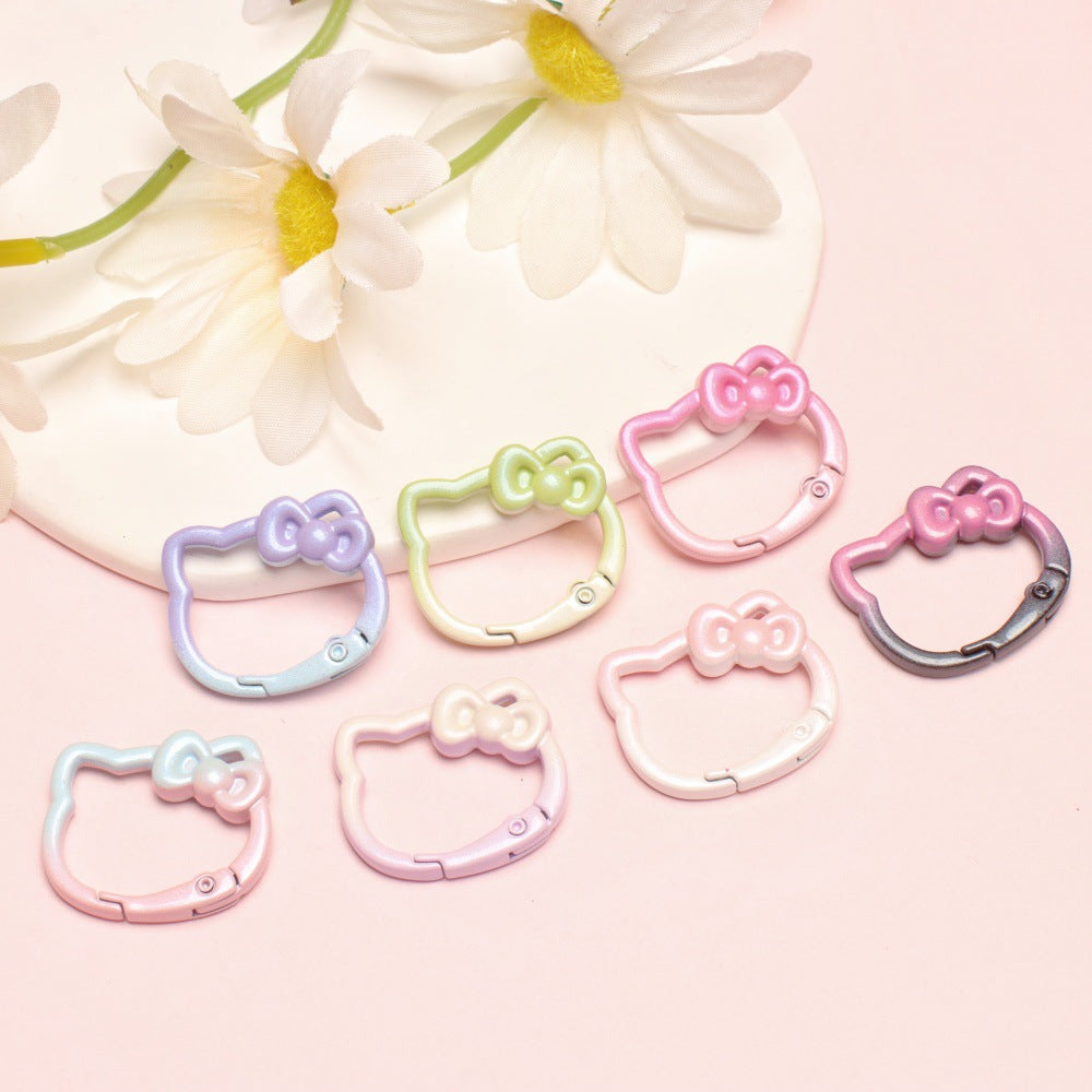 A-54 Colorful Baking Paint Spring Clasps &amp; Pastel-Colored Open Spring Rings for DIY Jewelry, Keychains, Book Rings, and Card Holder Hardware