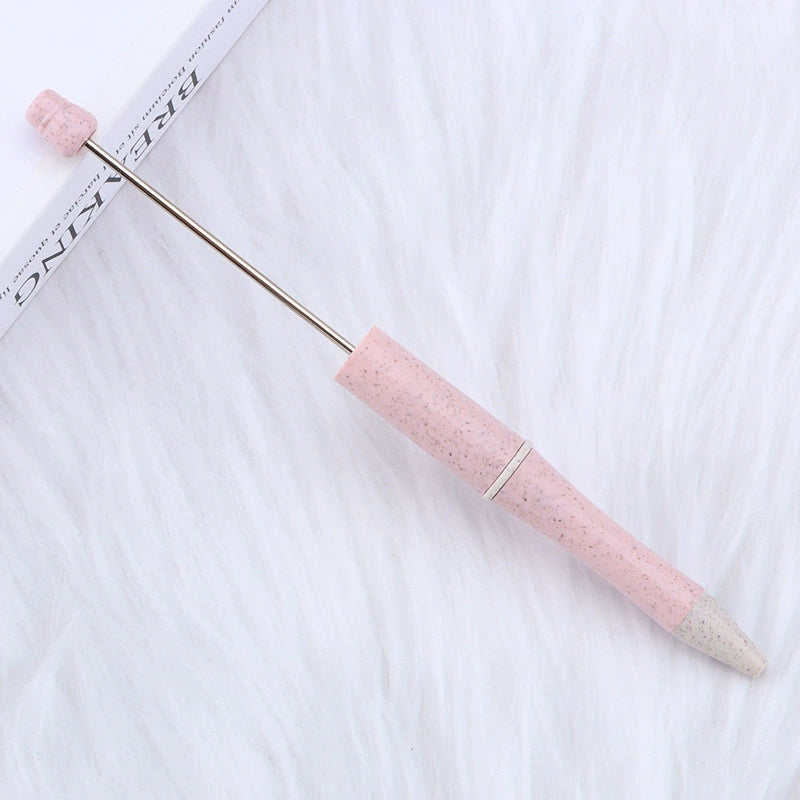 A-30 Beaded Pens Ready Stock Wholesale, DIY Creative Grain Beads Ballpoint Pens, UV Electroplated Beads Three-Color Gradient Bead Pens