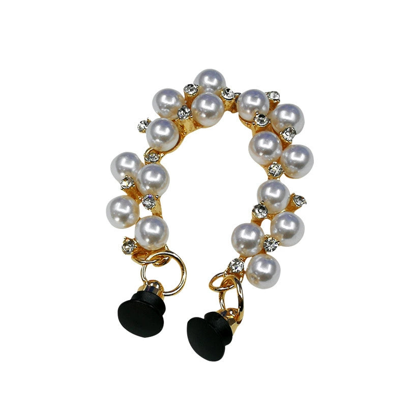 A-28 New Metal Shoe Charms for Crocs DIY Accessories, Detachable Metal Chain Decor with Rhinestones & Crystals, Versatile Shoe Jewelry