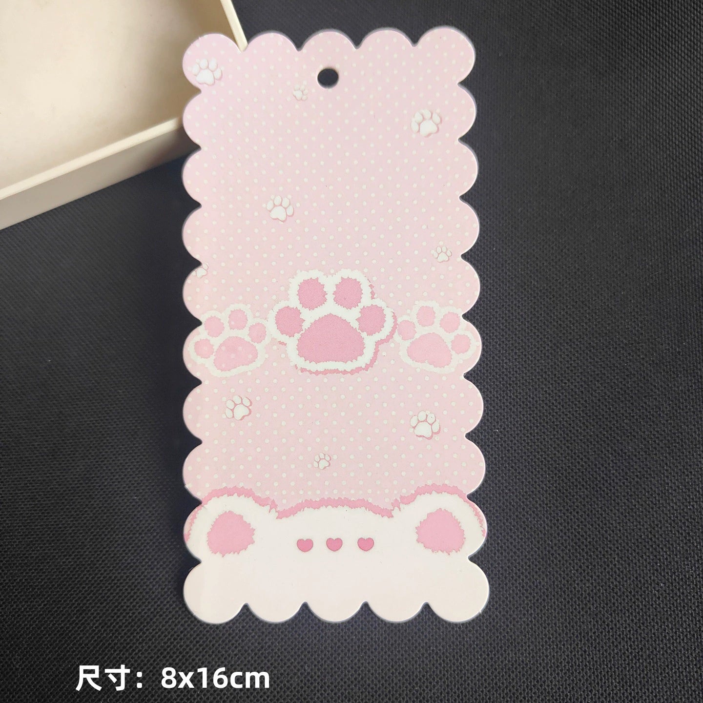 A-53 8x16cm Scalloped/Wavy Edge Decorative Paper Cards for DIY, Backing Card Set for Phone Lanyard & Keychain with Connecting Chain