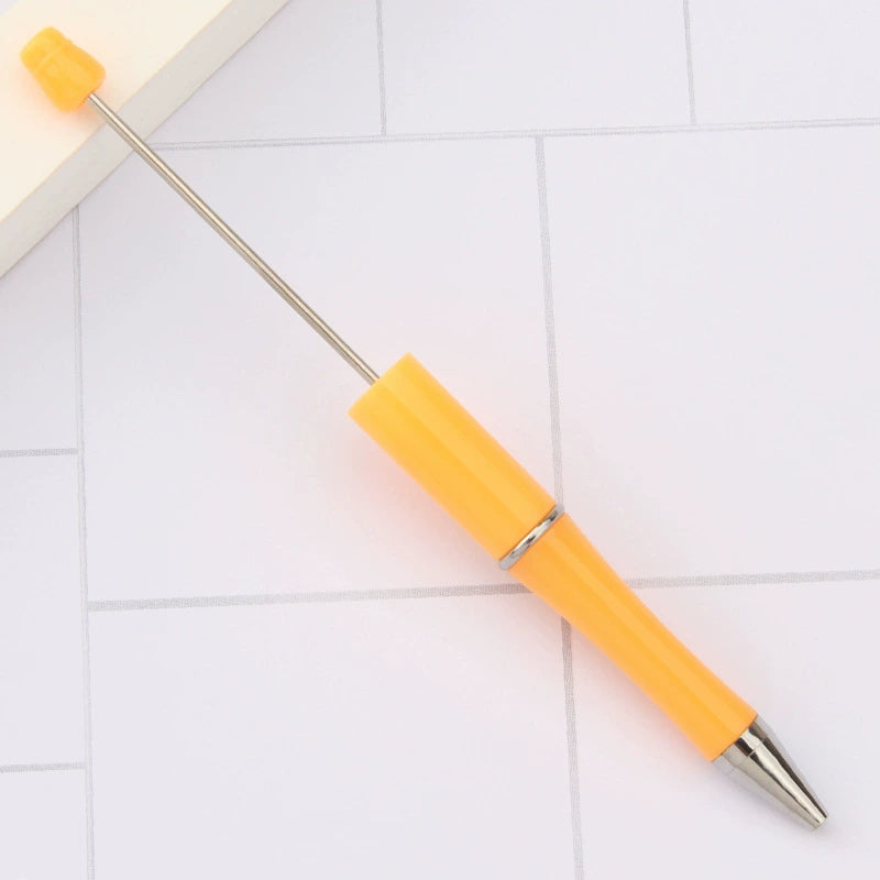 A-30 Beaded Pens Ready Stock Wholesale, DIY Creative Grain Beads Ballpoint Pens, UV Electroplated Beads Three-Color Gradient Bead Pens