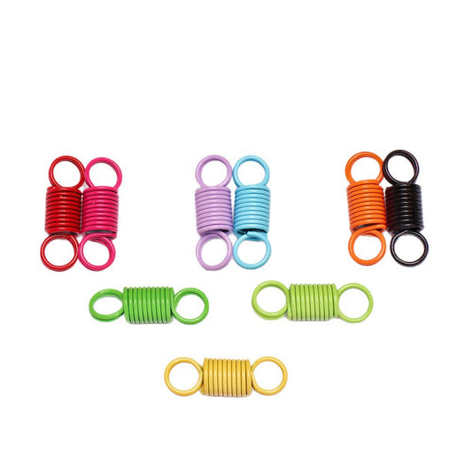 A-31  Color-Coated Alloy 2-Hole Spring Clasps & Spiral Tension Springs for DIY Jewelry Accessories - Wholesale Extension Springs