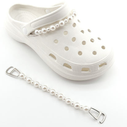 A-29  Crocs DIY Accessories Pearl Chains, Versatile High-Quality Detachable Shoe Charms, Shoe Decoration Clips
